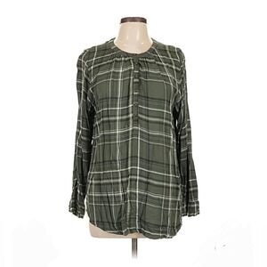 Universal Thread Green Moss Plaid Fannel Longsleeve Shirt Cabincore‎ Fall